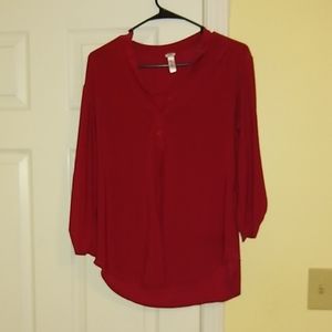 Deep red blouse